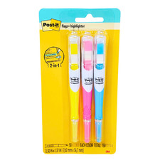 Post-it Flags + Highlighters: 3-pack / Assorted (3 colors) 689-HL3
