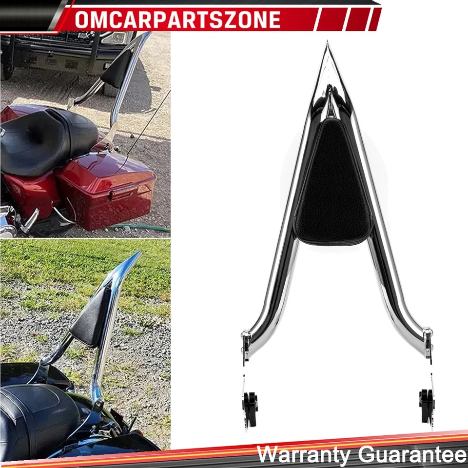 22'' Backrest Sissybar For Harley Road King Street Glide Electra Glide 1997-2008 - Image 3 of 4