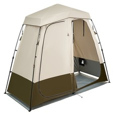 2-Room Camping Shower Tent 150D Oxford Silver Coating Privacy Beach Fishing