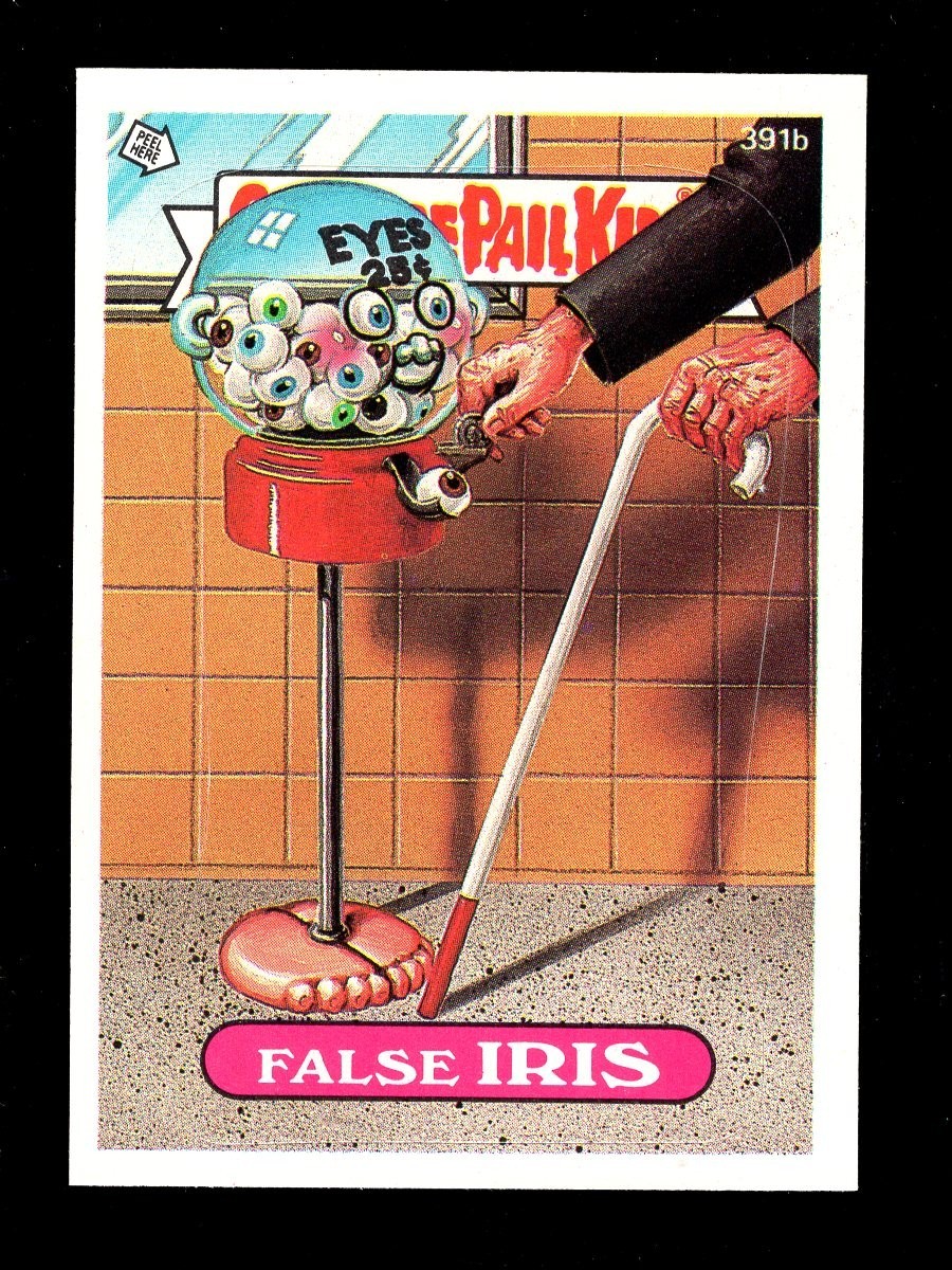 1987 TOPPS GARBAGE PAIL KIDS SERIES 10 391B FALSE IRIS