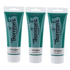 Thornton's Art Supply Acrylic Paint Tube, 120ml (4.0oz), Pack of 3 - Viridian