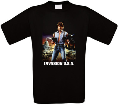 Chuck Invasion USA Norris Kult Movie T-Shirt NEU