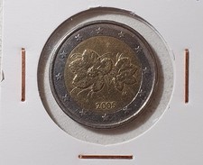 Moneda De Dos Euros De Finlandia Circulada.Año 2005