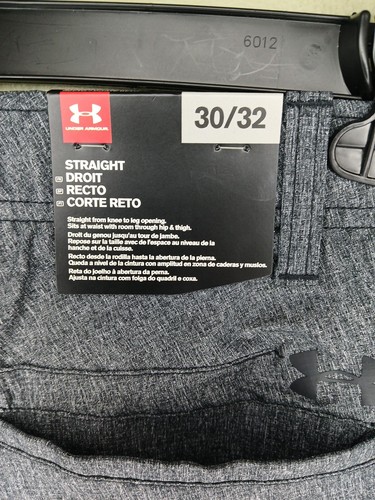 Men's Under Armour 30x32 Golf Pants Gray Stretch Waist Pockets Lightweight NWT - Picture 10 of 11