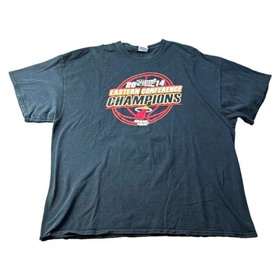 Gildan NBA Miami Heat 2014 Eastern Conference Champions T Shirt Black Size 2XL