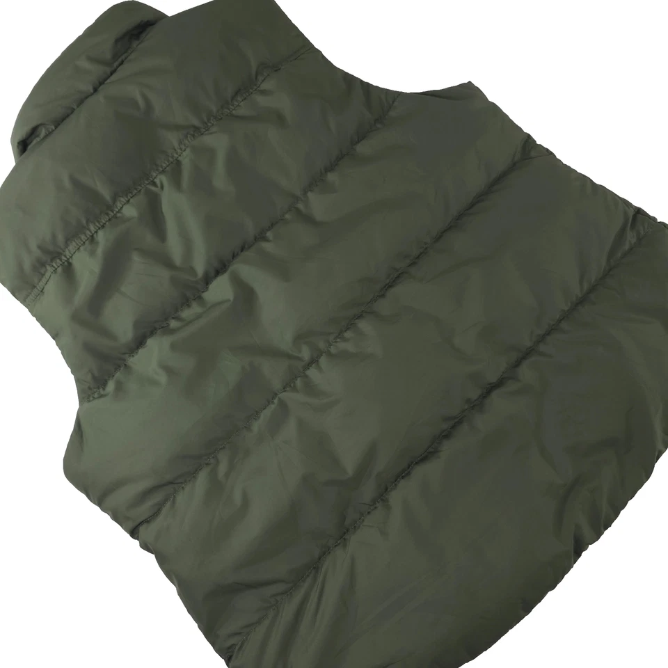 Chaleco de plumón j CREW para mujer TALLA GRANDE talla verde oliva acolchado palanca completa cremallera completa Foto 2 de 4