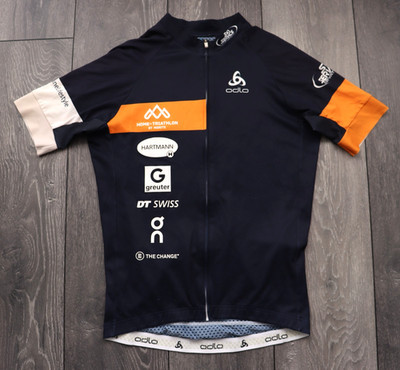 ODLO CYCLING SHIRT BIKE JERSEY HOME OF TRIATHLON ST MORITZ ON SIZE MENS MEDIUM