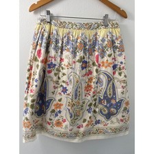 VTG Talbot Floral Paisley Skirt Size 6 100 Cotton Cottagecore Coastal Feminine