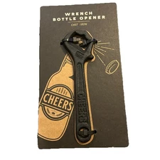 Cast Iron Wrench Bottle Opener Hand Held Save Water Beer Pop Soda Bar Decor Gift