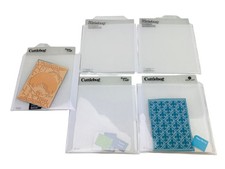 Cricut Cuttlebug Embossing Folder Lot of 5 Fleur De Lis, Textile Fabric Swatches