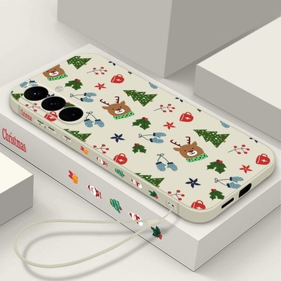 Schneeflocken-Lanyard-TPU-Hülle für Samsung S25 Ultra S24 S23 S22 S21 S20FE Case