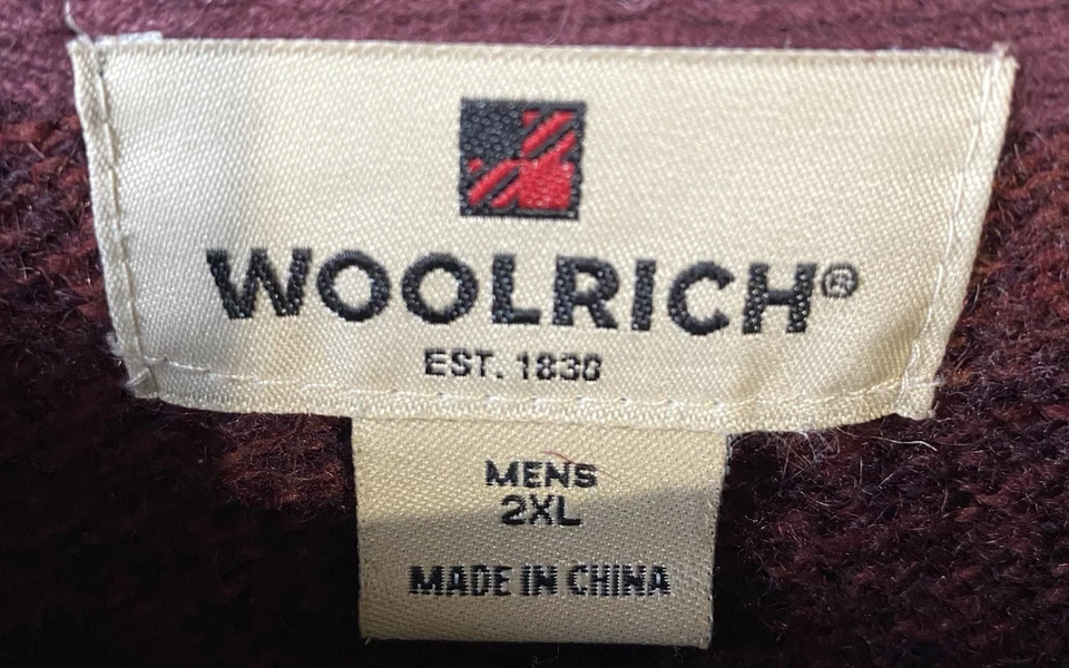 Suéter Tejido Woolrich Morera Oscura Brezo Mezcla Lana Pescador Para Hombre 2XL Foto 2 de 3