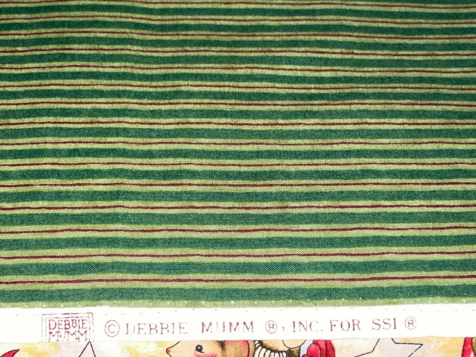 Raya verde y roja de 1/2 yarda de Debbie Mumm para tela de algodón SSI BTHY Foto 2 de 4