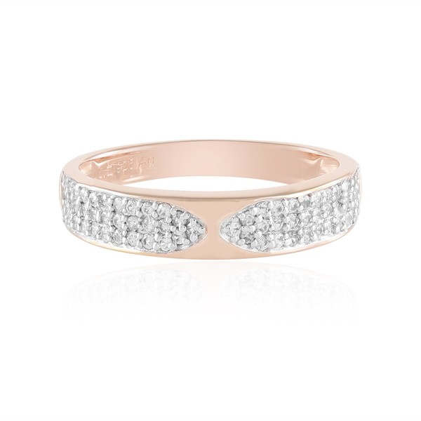 Cavill Silberring RoséVergoldet 0,45Ct Zirkon Rundschliff Damen Schmuck-image