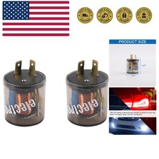12V 2-Pin Flasher Relay - 2PCS Set for Automatic Turn Signal Hazard Function