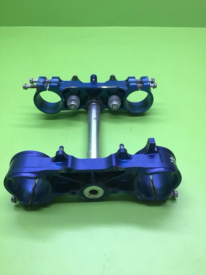 Abrazaderas triples Neken Kawasaki KX250f 450F azul Foto 4 de 4