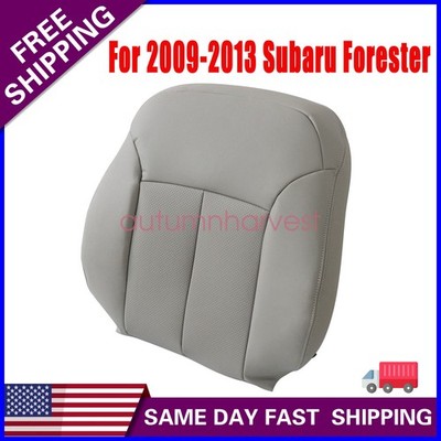 For 09-13 Subaru Forester Driver/Passenger Top Perf PU Leather Seat Cover Gray