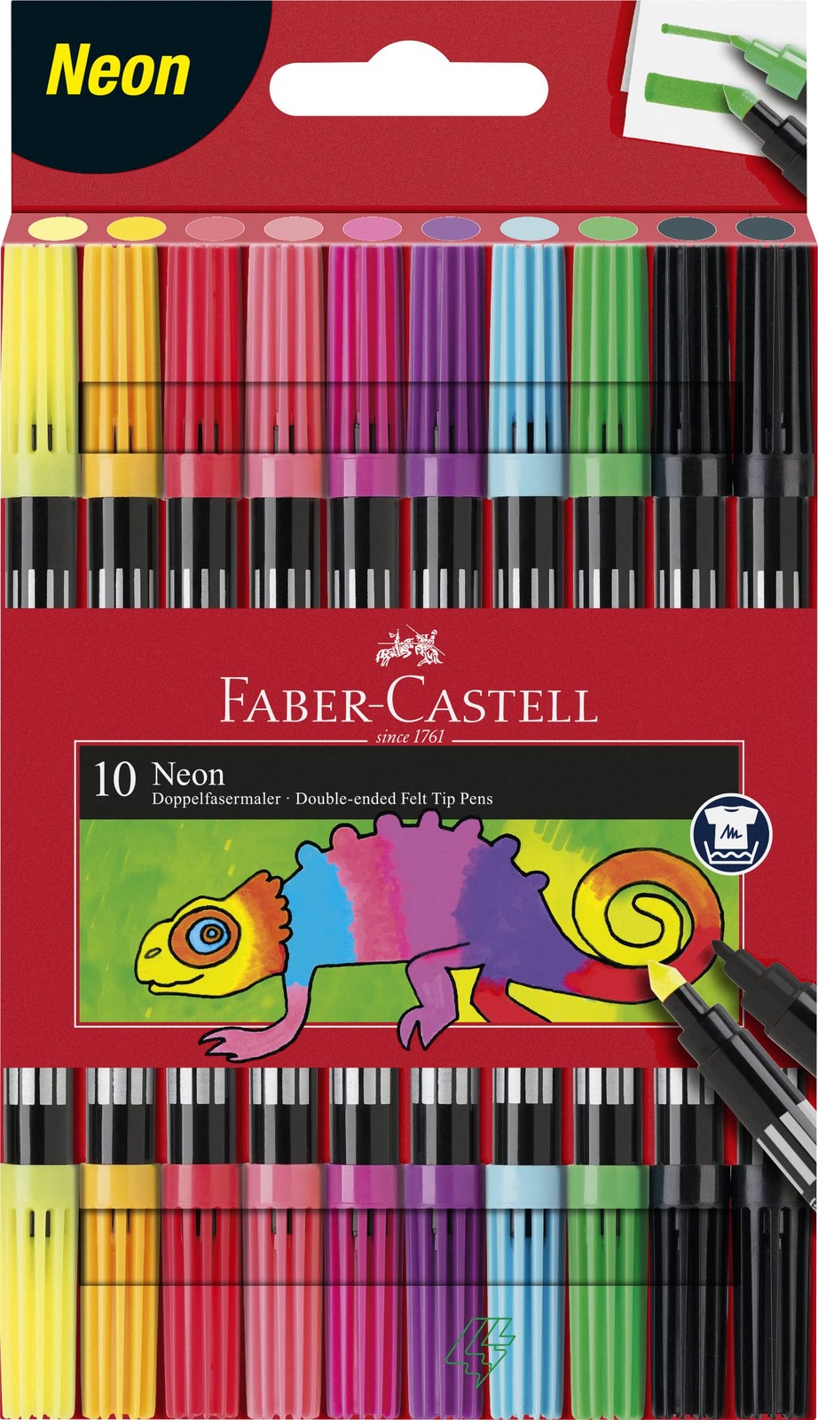 Faber-Castell Neon Double-Ended Felt Tip Pens - Set of 10 10er Etui