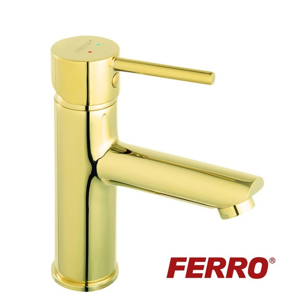 Goldene Waschtischarmatur Badarmatur Waschbecken Wasserhahn Mit Ablauf - Fiesta-image