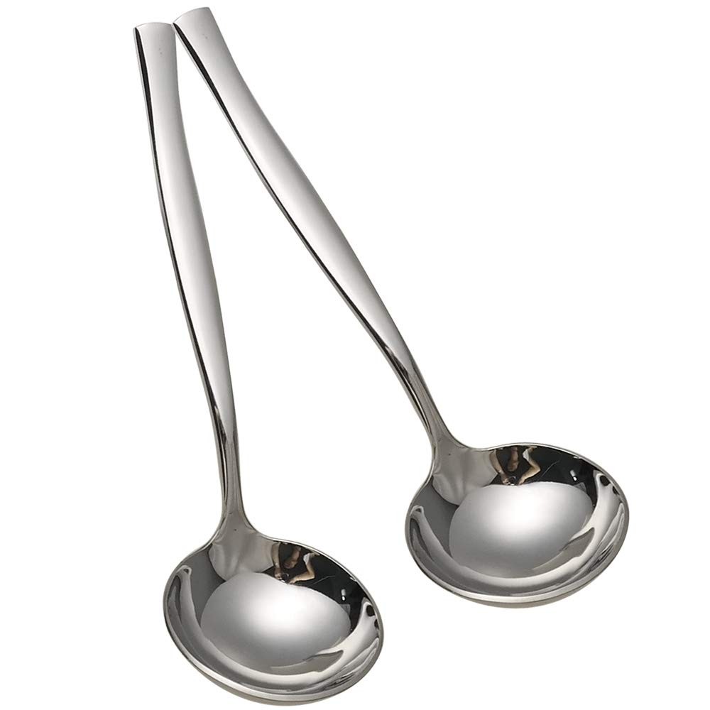 Idotry 2-Piece Stainless Steel Gravy Soup Spoon Gravy Ladle Soup Small Ladle