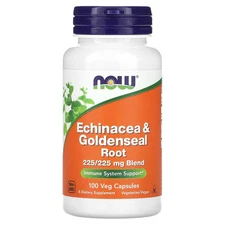 Now Foods Echinacea  Goldenseal Root 100 Capsules GMP Quality Assured