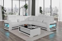 Ecksofa Luxus Eckgarnitur Ledersofa L Form Weiß Couch Sofa Design Neu