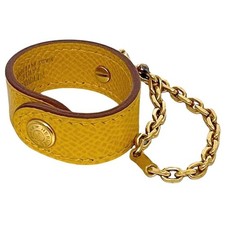 AUTHENTIC HERMES Glove holder Nomadcharm yellow leather Women