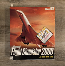 Microsoft Flight Simulator 2000 Big Box Vintage RARE