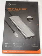 j5 Create - USB4 Dual 4K Multi-Port Hub OPEN BOX (b11)
