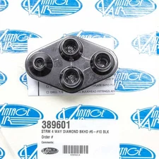 Vintage Air 389601 - 4 Way Diamond Bulkhead #6 And #10 O-Ring