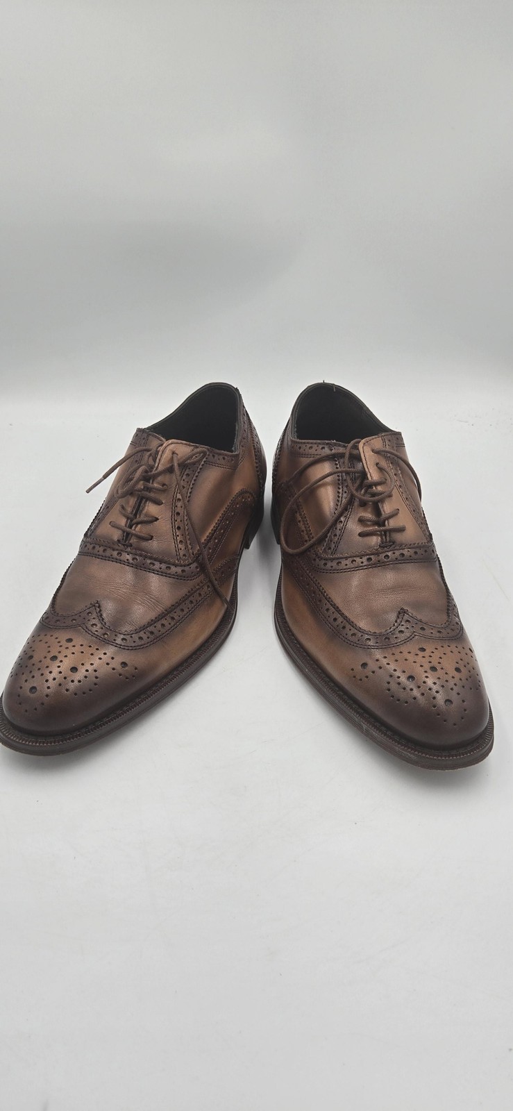 Mercanti Fiorentini DeLaRentis Shoes Mens Size 9 Brown Leather Wingtip Brogue