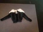Vintage Barbie PAK  Cardigan SWEATER BLACK  (1962)