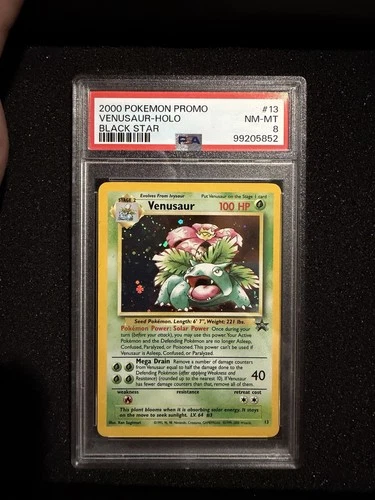 2000 POKEMON PROMO BLACK STAR #13 VENUSAUR-HOLO PSA 8