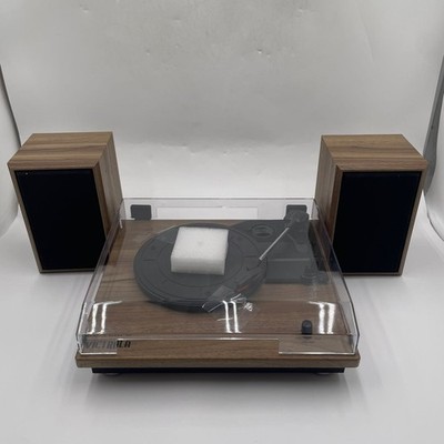 Victrola Montauk Vinyl Record Player, 3-Speed Turntable Walnut Finish