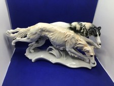 Karl Ens Porzellanfigur zwei Windhunde-Barsoi
