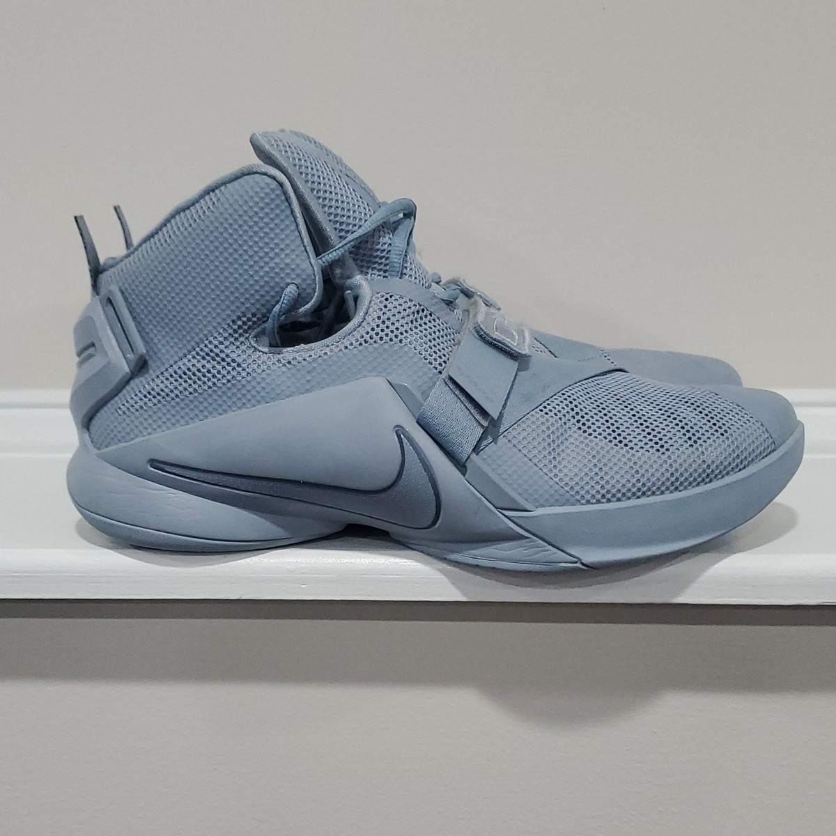 シューズ(男性用) NIKE LEBRON SOLDIER 9 30cm Nike Lebron Soldier IX 9 Light Blue Mesh Basketball Sneakers Mens