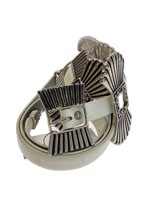 TOGA PULLA Belt, Leather, White, Women's