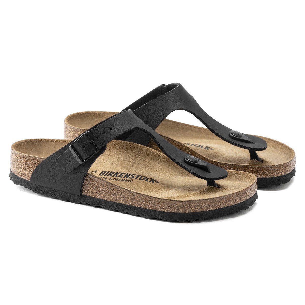 サンダル・ミュール BIRKENSTOCK Women Sandals 1027840BLACK Black Birkenstock 43691 Women's Gizeh Regular Sandal - Black, Size