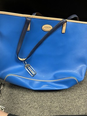 COACH ライトブルービジネスバッグ COACH ライトブルービジネスバッグ COACH ライトブルー トートバッグ