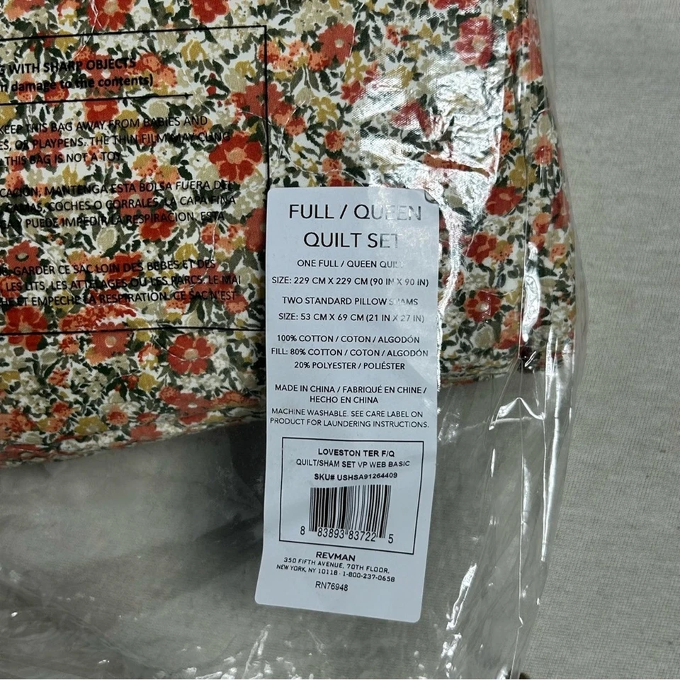 NUEVO Juego de Edredón Laura Ashley Loveston Terracota Floral Completo/Queen Foto 4 de 4
