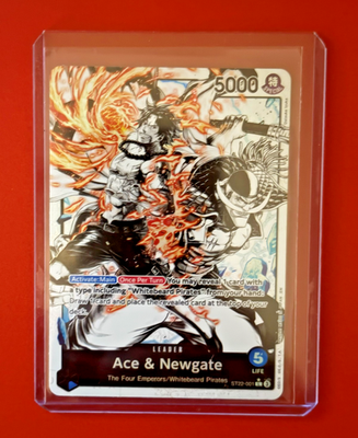 ST22-001 Ace & Newgate (Alt Art) LEADER ONE PIECE Card TCG NM