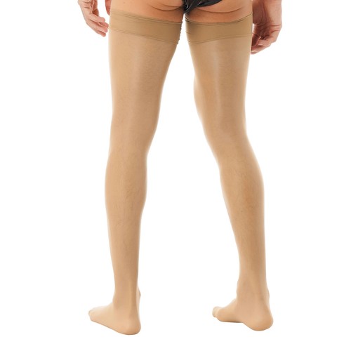 Freebily Men's Sissy Thigh High Stockings Shiny Oil Long Socks Stretchy AU - Picture 63 of 230