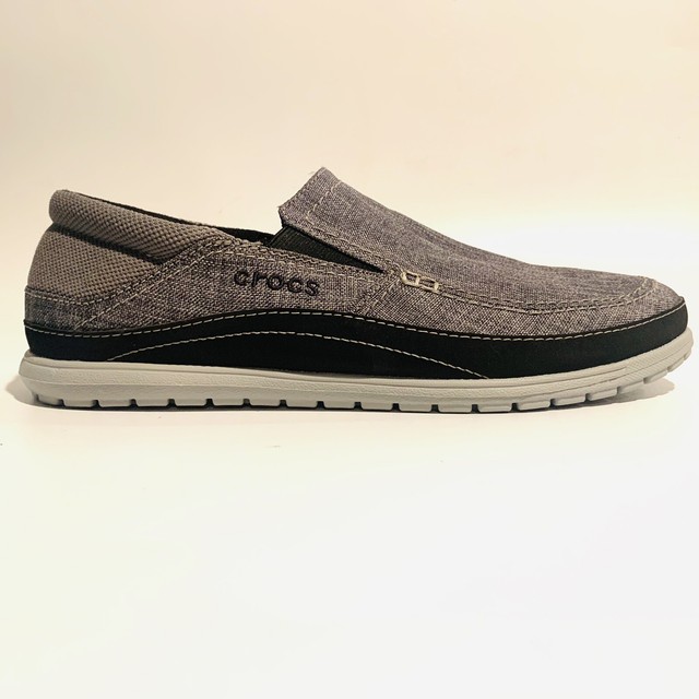 Crocs Santa Cruz Playa Slip-On Gray Dual Comfort Loafers Boat Shoes Mens Sz 10 M for sale online 