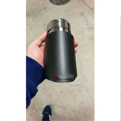 Punta de escape de fibra de carbono de 1 pieza 63 mm entrada/114 mm salida coche tubo silenciador Akrapovic - Imagen 6 de 8