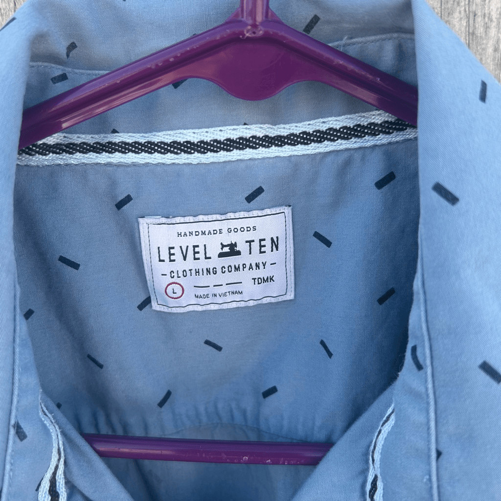 Vintage Level Ten collared button down short slee… - image 3