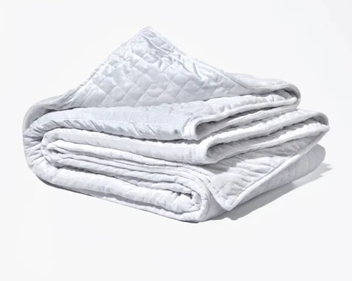Gravity Micro-Fleece Weighted Blanket (Queen/King - 90" x 90" - 35lbs) in White