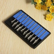 UK 10pcs Tungsten Carbide Burr Grinding Head Grinder Rotary Drill Wood Set