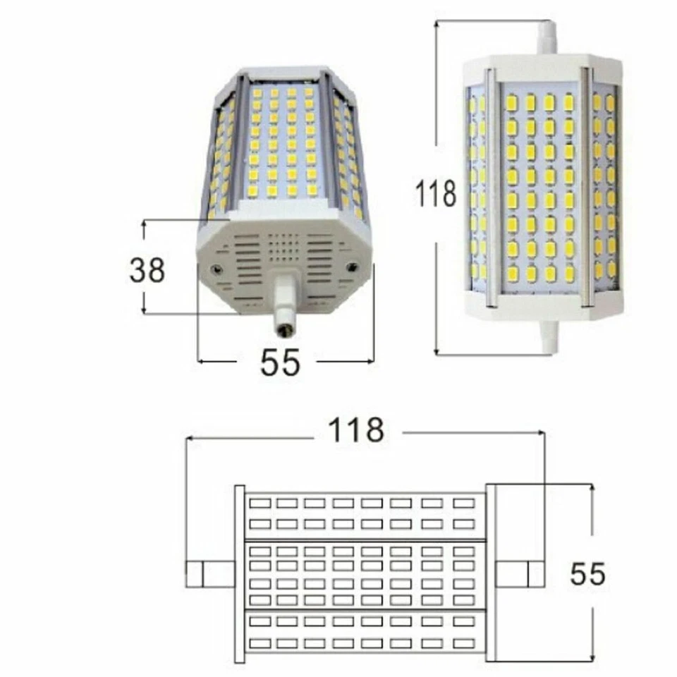 Dimmable 30w Led R7s Light 118mm R7s Lamp No Fan J118 R7s Ra>80 Replace 300w New - Image 3 of 4