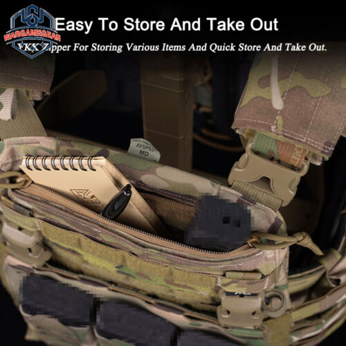 Tactical Double YKK Zipper Insert Pouch Storage Pocket Zipper JPC2.0 CPC AVS - Picture 8 of 15
