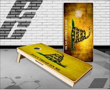 Dont Tread On Me Grung Flag 2 Cornhole Boards Bean Bag Toss Game
